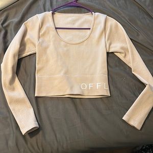 OFFLINE by Aerie light pink cropped top